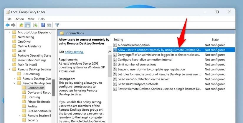 Sử dụng Local Group Policy Editor vô hiệu hóa Remote Desktop