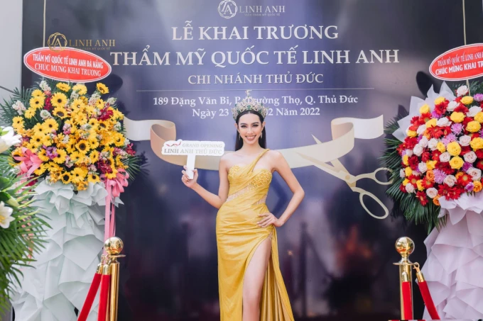 Miss Thuy Tien attended Linh Anh International Beauty Opening