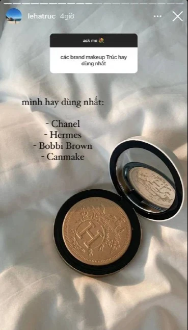 4 luxury, class makeup that Ha Truc's beauty often uses: expensive pieces, bought is no regrets!