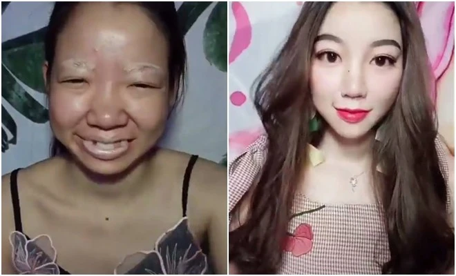 Only by "a few basic lines", the girl made many people fall back when she turned the poor face into a beauty