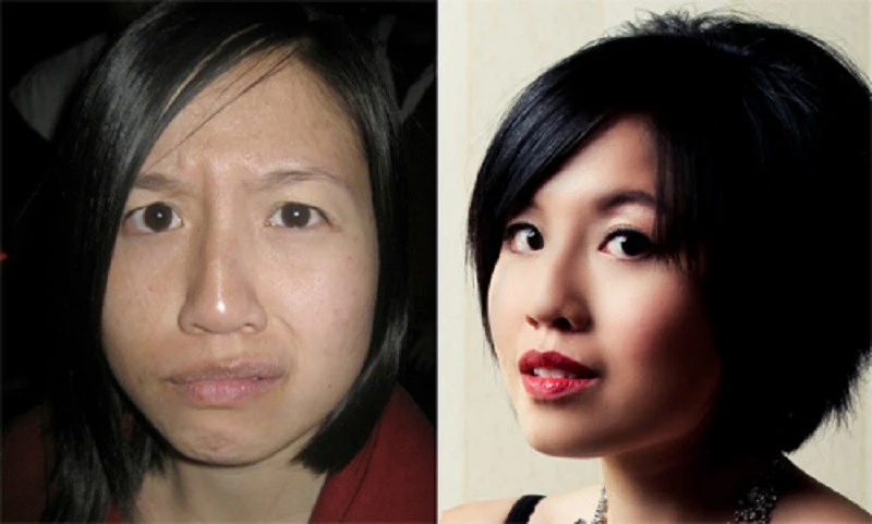 A series of photos proving: From the poor girl transforming into a hot girl, how many people are ecstatic, all only a few minutes to paint