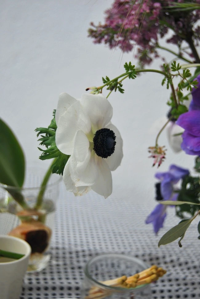 Bringing the beauty of the flowers into the house with a simple flower arrangement