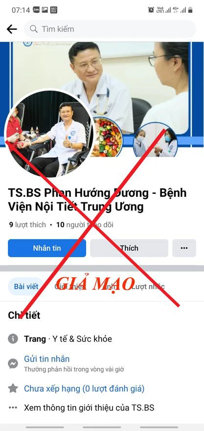 Impersonating hospitals and doctors on social networking platforms to cheat patients