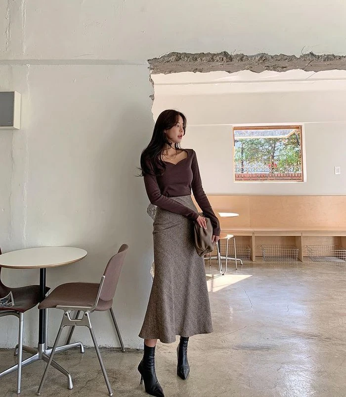 10 extremely luxurious long skirts for autumn and winter 2022