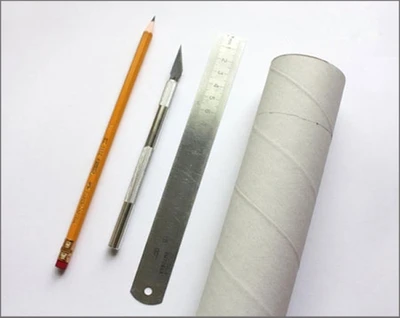 Use old paper core to homemade beautiful gift box