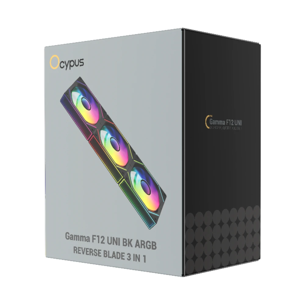 Quạt Tản Nhiệt Fan Case Ocypus Gamma F12 UNI BK ARGB REVERSE BLADE 3 IN 1