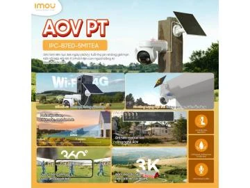 Imou AOV PT 5MP - IPC-B7ED-5M1TEA - Camera dùng Pin mặt trời, Hỗ trợ 4G, Công Nghệ AI.
