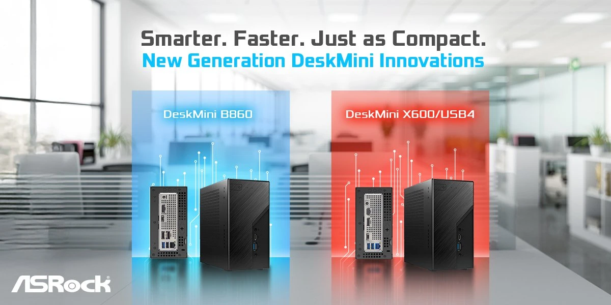 Asrock ra mắt Deskmini B860 và Deskmini x600/USB4 Compact PCS