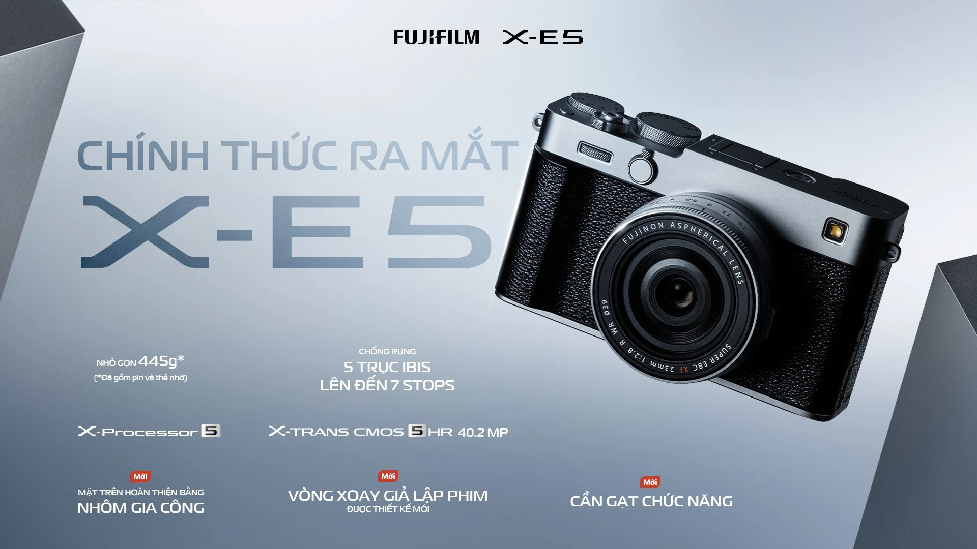 Fujifilm ra mắt X-E5, kiểu dáng rangefinder, 40MP, IBIS, quay 6k, giá $1699