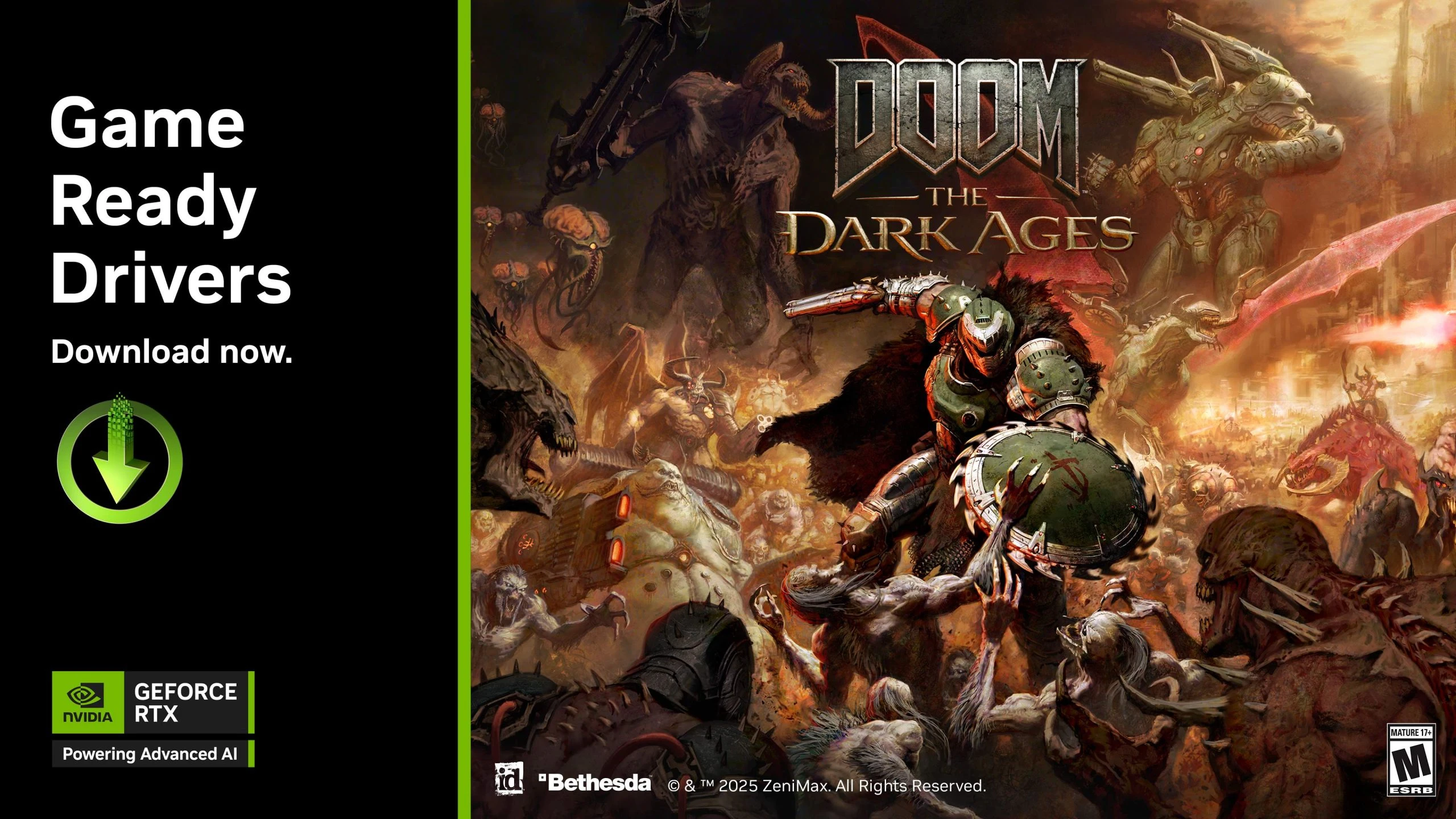 NVIDIA GEFORCE DRIVE cho Doom: The Dark Ages Out bây giờ