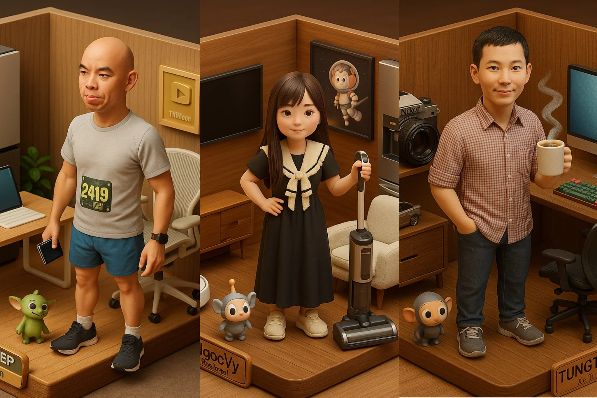Prompt tạo ảnh theo phong cách góc nhà đồ chơi 3d isometric