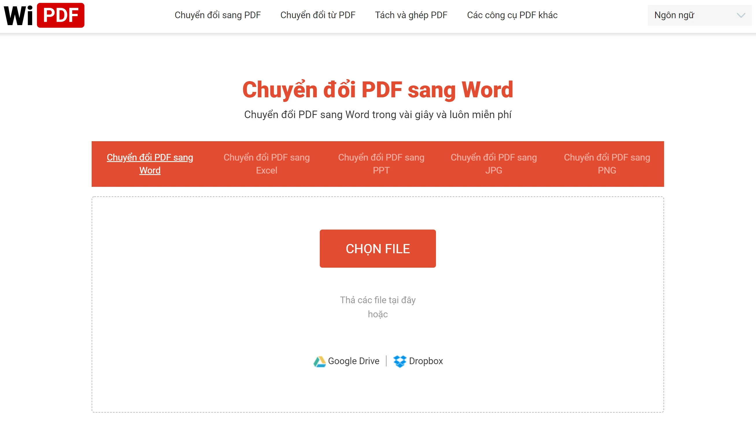 WiPDF - Cách chuyển đổi PDF sang Word online miễn phí và không giới hạn