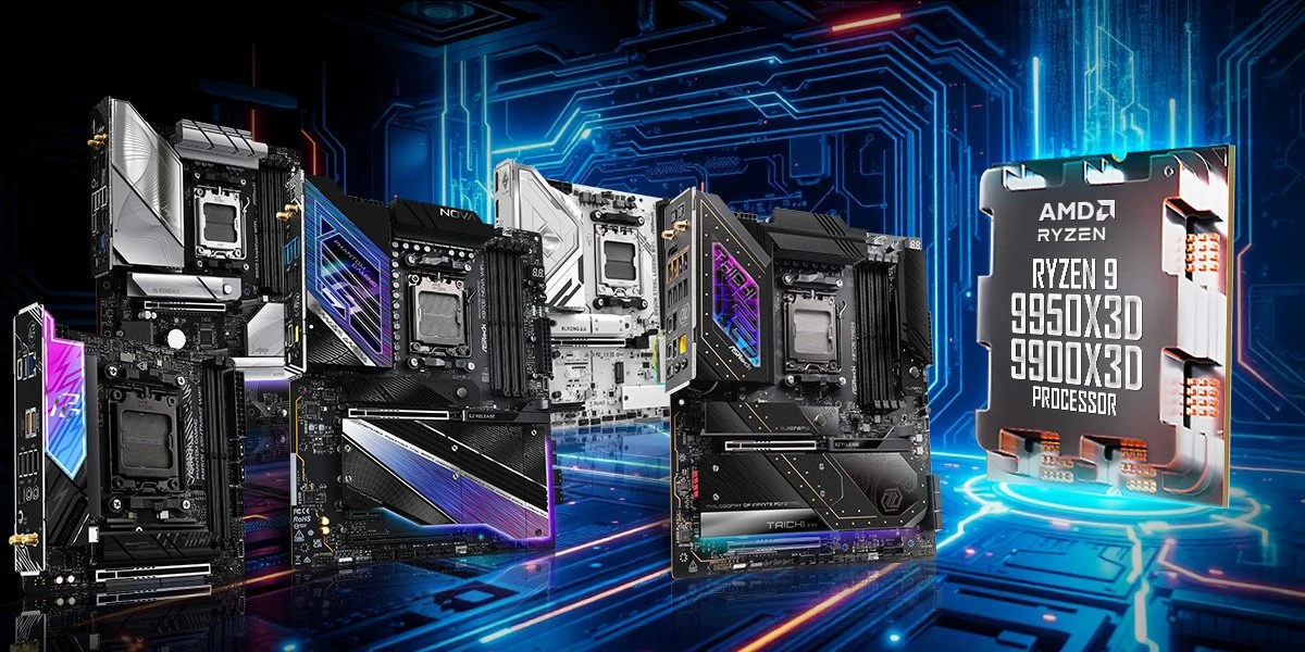 ASRock công bố hỗ trợ đầy đủ cho AMD Ryzen 9 9950x3D & 9900x3D 3D V-Cache CPU trên dòng bo mạch chủ AM5