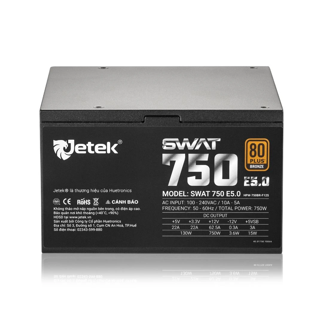 Jetek SWAT 750 E5.0 – Linh kiện tụ Nhật chất lượng và hiệu suất tốt