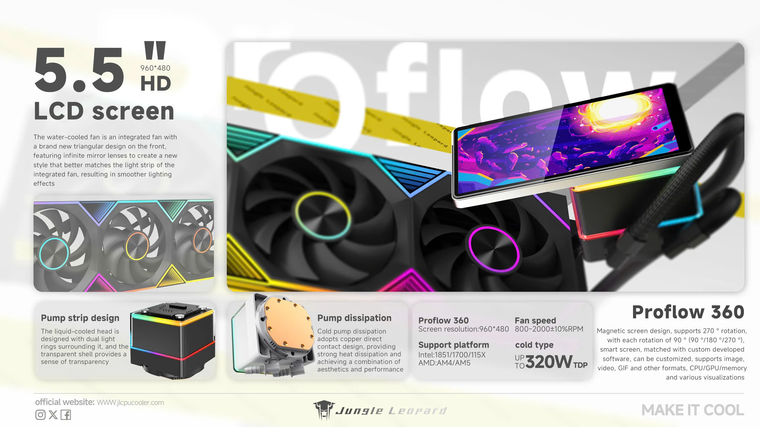 Tản Nước Leopard Pro Flow 240 Trắng