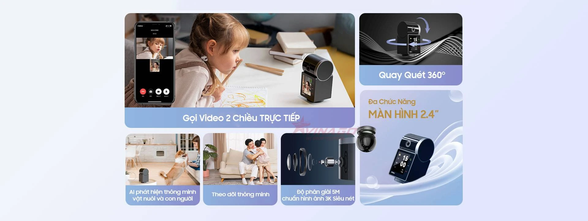 Camera Gọi Video 2 Chiều IMOU REX VT Pro 5M/3K Đàm Thoại Video, Có Pin 2000maH - IPC-S2VBP-5M0WR