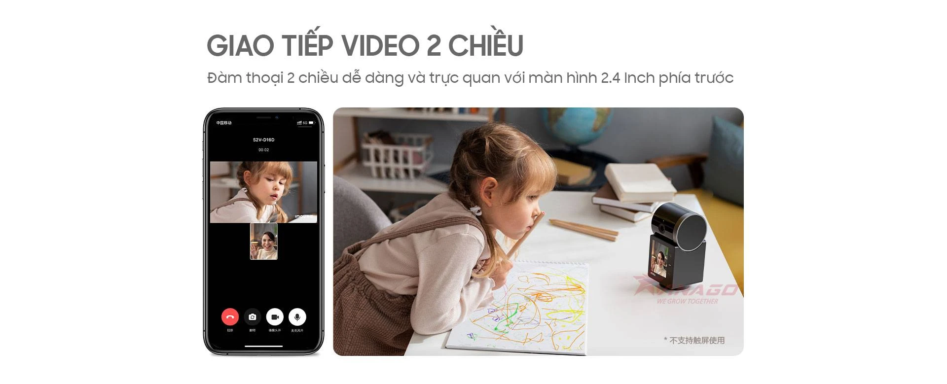 Camera Gọi Video 2 Chiều IMOU REX VT Pro 5M/3K Đàm Thoại Video, Có Pin 2000maH - IPC-S2VBP-5M0WR