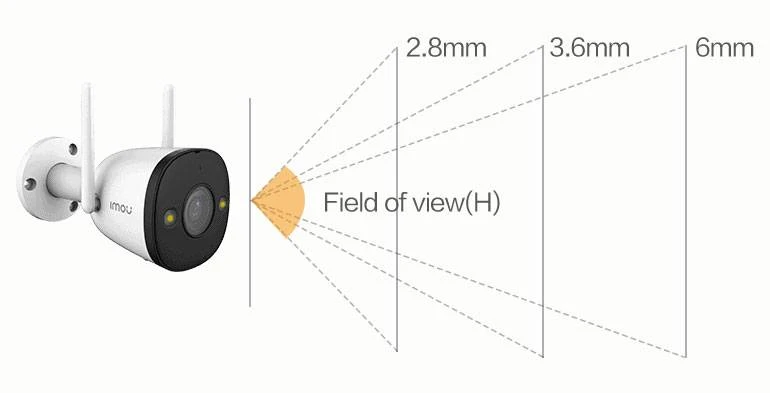 Camera IMOU Ngoài Trời BULLET 2E 5M chuẩn 3K - IPC-F32FP - Có Màu Ban Đêm