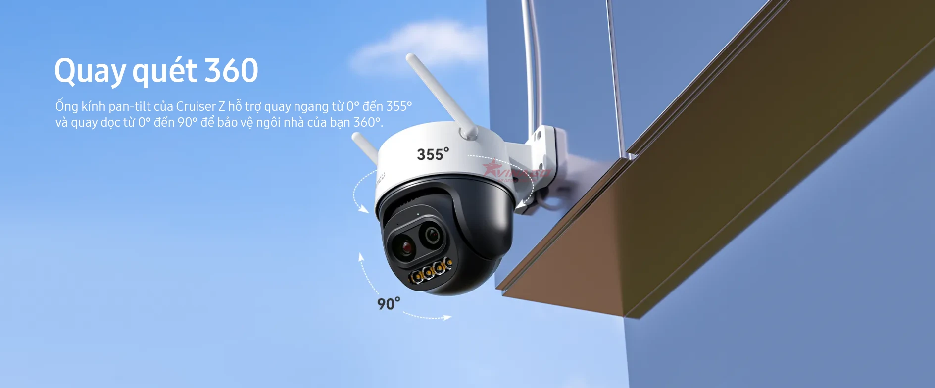 Camera Ngoài Trời Cruiser Z iMOU 3K 5MP Ống kính kép, Zoom xa tới 12X (IPC-S7DP-5M0WEZ)