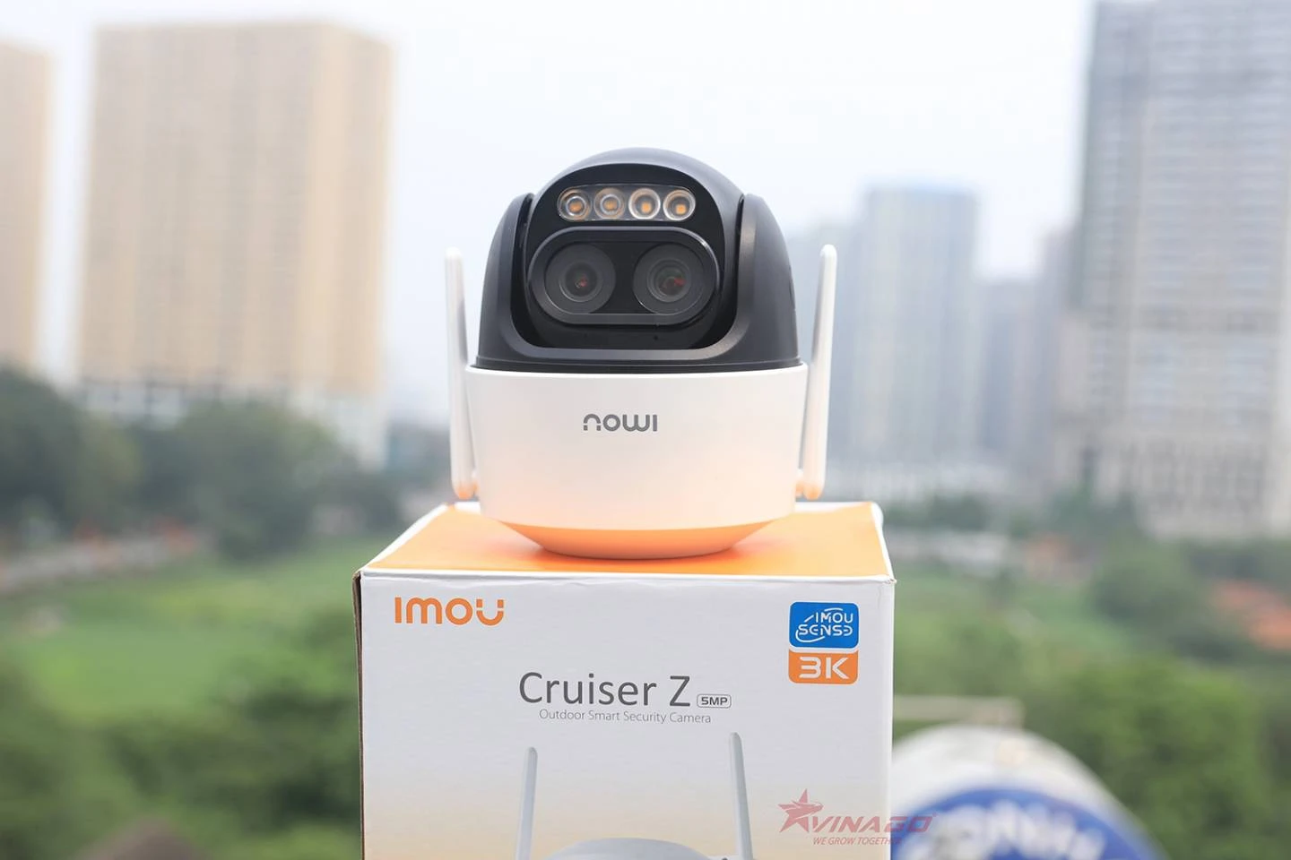 Camera Ngoài Trời Cruiser Z iMOU 3K 5MP Ống kính kép, Zoom xa tới 12X (IPC-S7DP-5M0WEZ)
