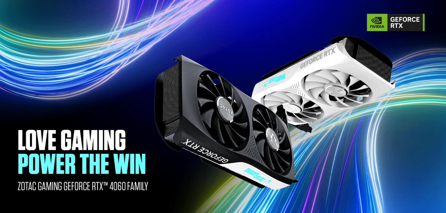 CARD ĐỒ HỌA ZOTAC GAMING GeForce RTX 4060 8GB Twin Edge OC Black ZT-D40600H-10M
