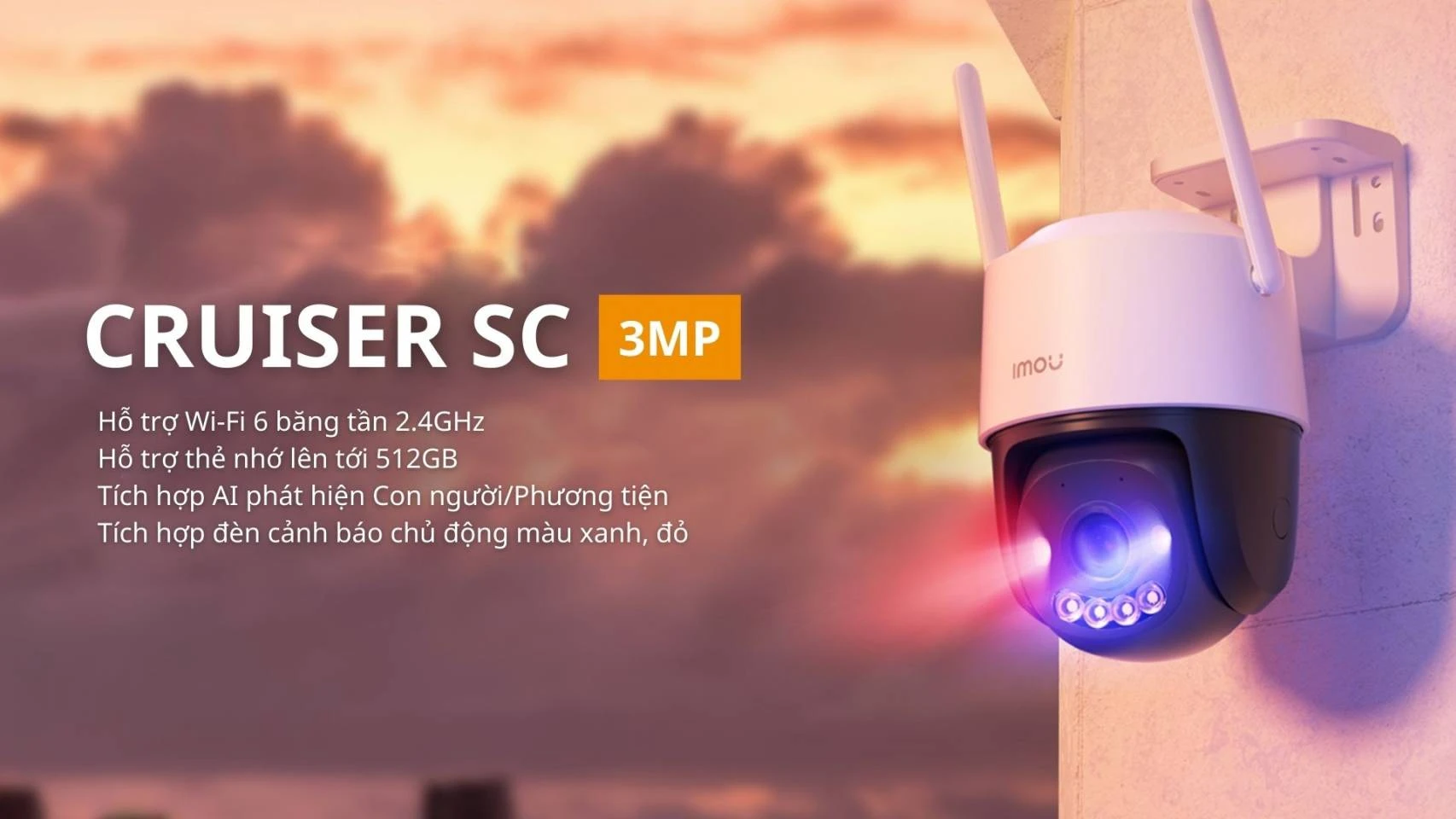 IMOU CRUISER SC - IPC-K7FP-3H0WE - CAMERA NGOÀI TRỜI QUAY QUÉT 360, ĐÀM THOẠI 2 CHIỀU