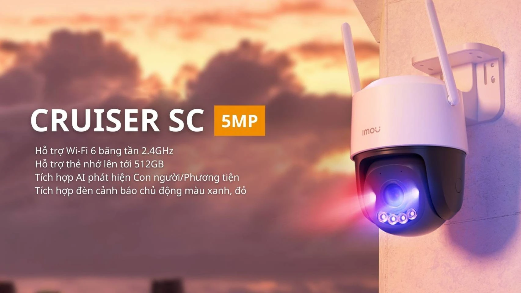 IMOU CRUISER SC - IPC-K7FP-5H0WE - CAMERA NGOÀI TRỜI QUAY QUÉT 360, ĐÀM THOẠI 2 CHIỀU