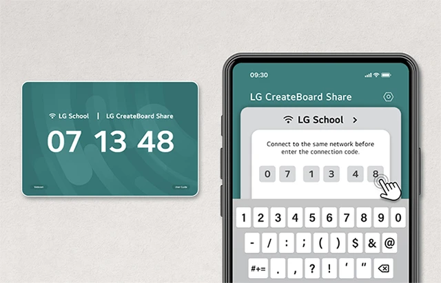 Kết nối đơn giản với LG CreateBoard Share