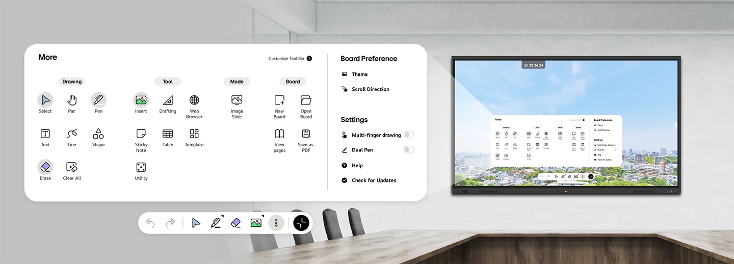 Màn hình tương tác cảm ứng LG 75 inch - 75TR3DQ Công cụ thảo luận về chất lỏng