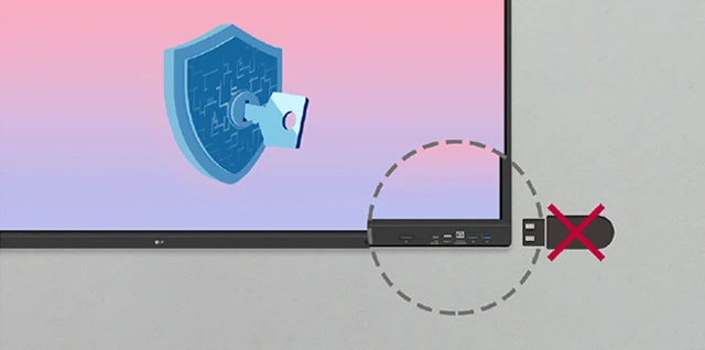 Màn hình tương tác cảm ứng LG 75 inch - 75TR3DQ Chế độ khóa USB