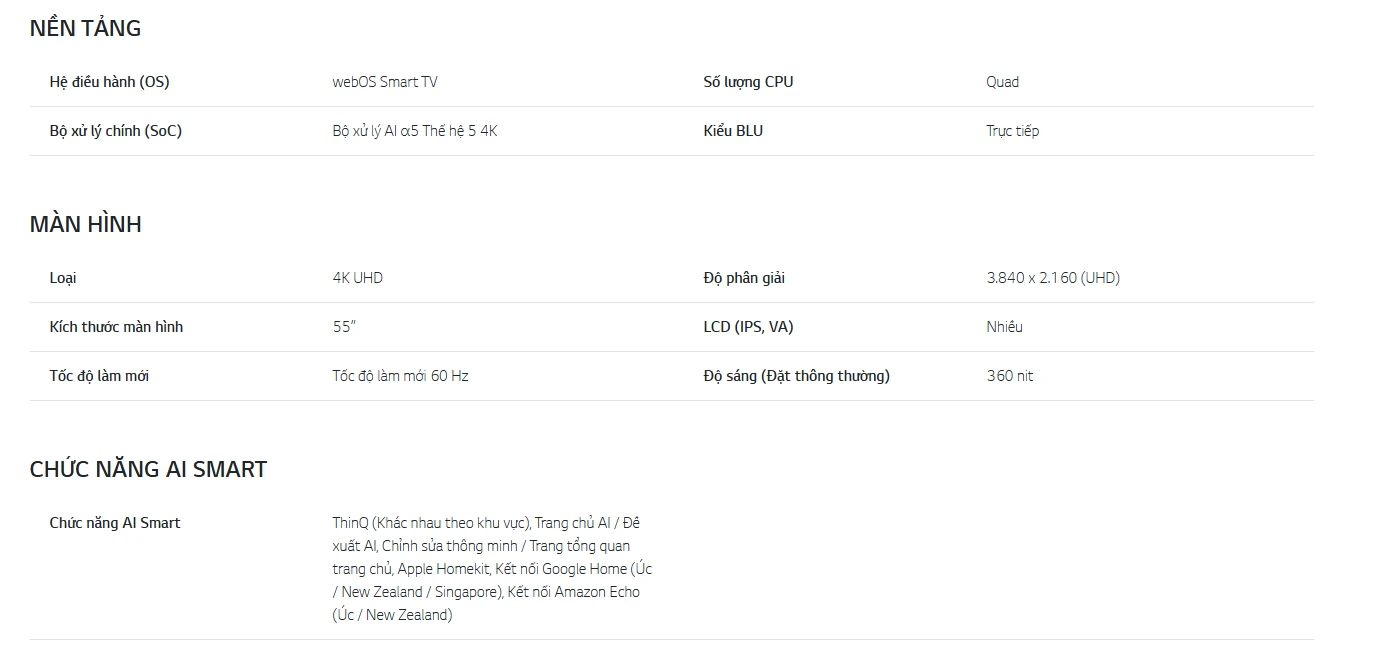 Smart TV LG - 55UQ752C0SF.ATV - 4K UHD 55inch