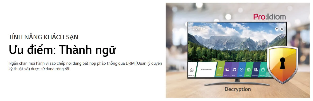 TV khách sạn LG UHD 65 inch - 65UT761H0TB