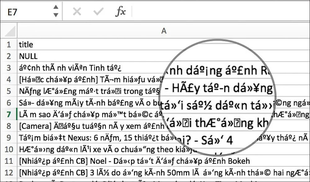 Vì sao file CSV bị lỗi font trong Excel?