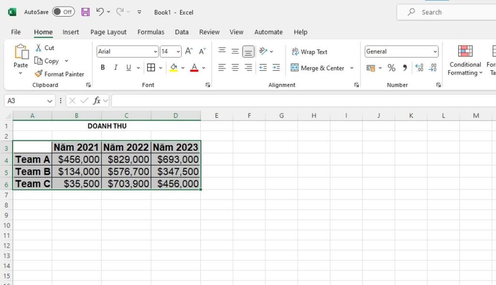 vẽ biểu đồ đường trong Excel