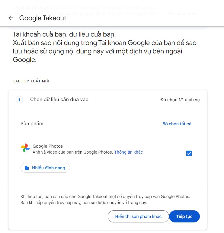 chuyển đổi ảnh từ Google Photos sang iCloud Photos