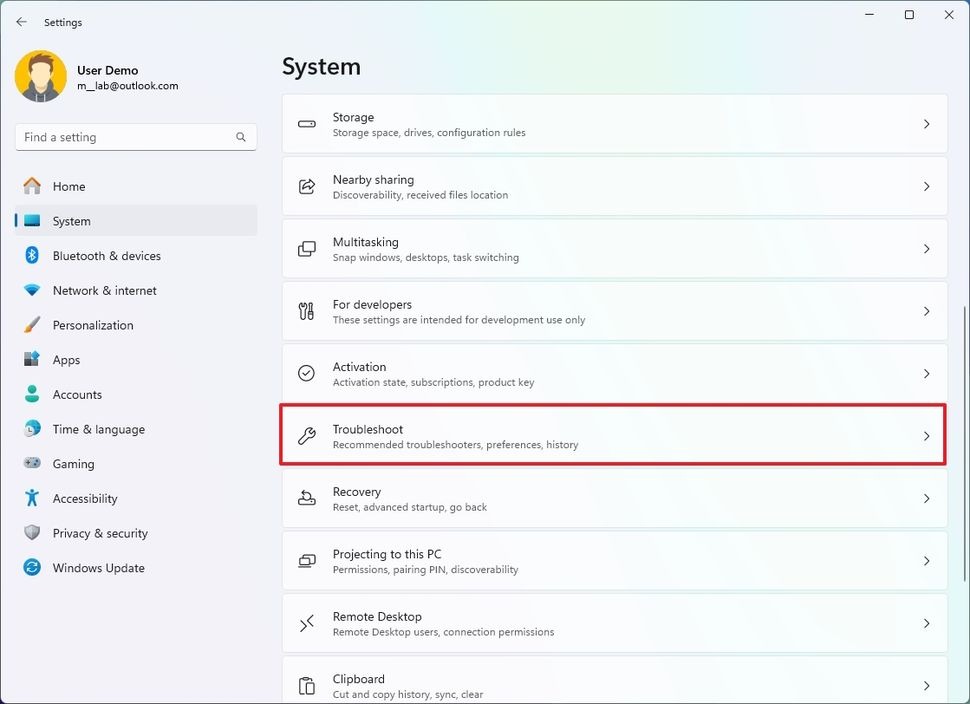 Cách xem lịch sử Troubleshoot trên Windows 11