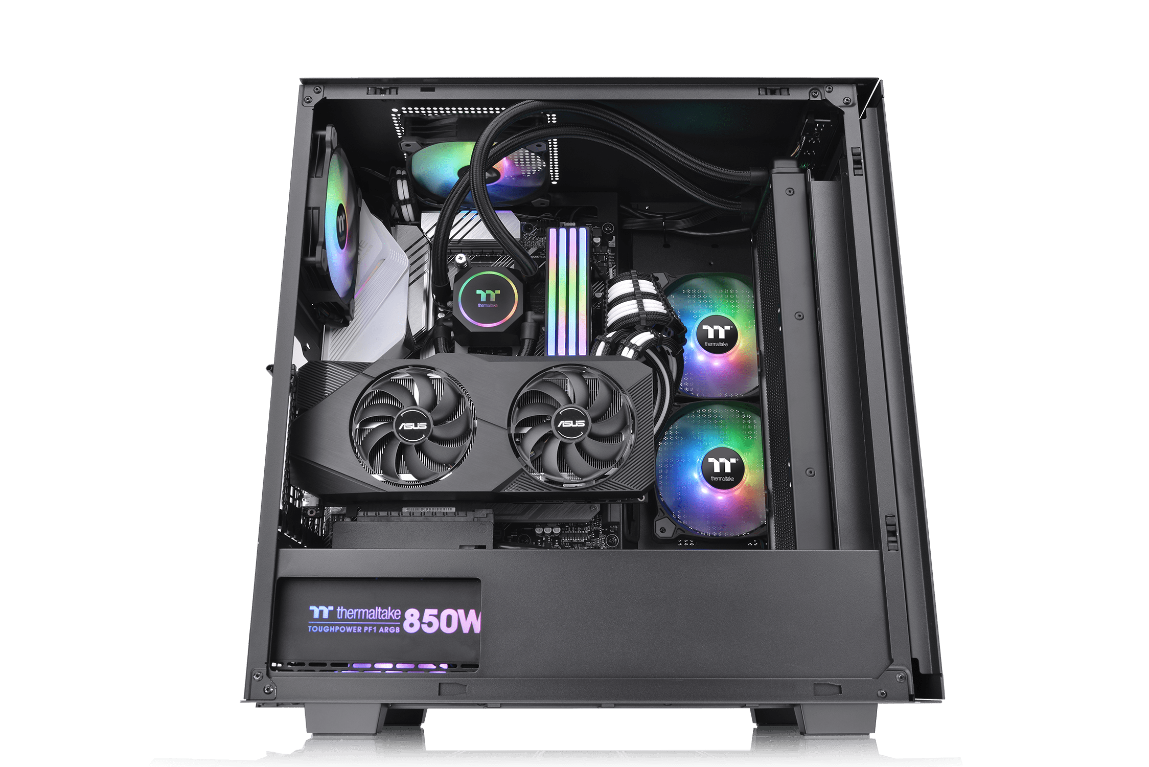 Thùng Máy Không Nguồn Thermaltake Divider 300 Tg Air Black
