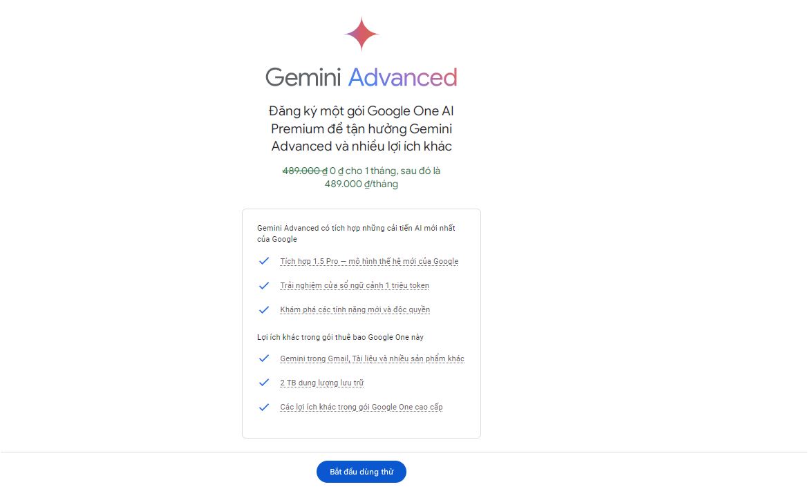 Google Gemini Advanced là gì?