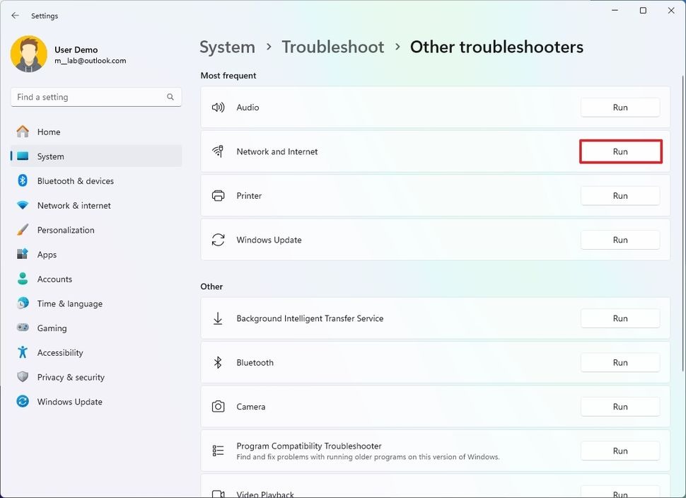 Cách chạy Troubleshoot trên Windows 11