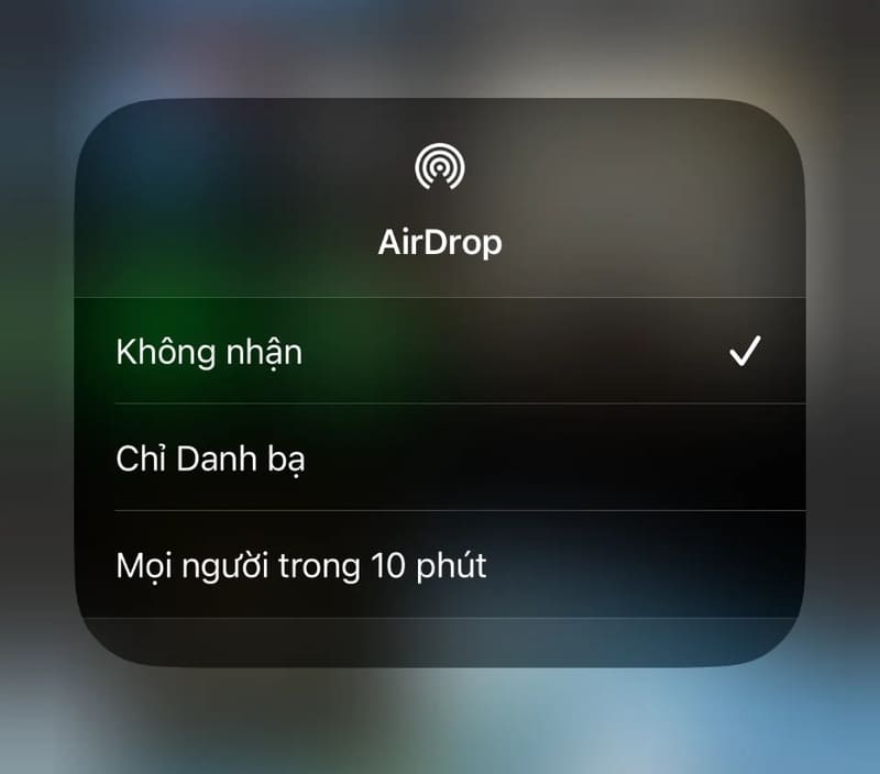 khắc phục không AirDrop được trên iPhone