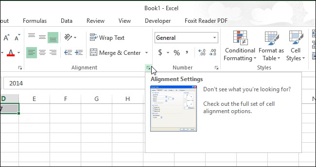 Sử dụng hộp thoại Format Cells