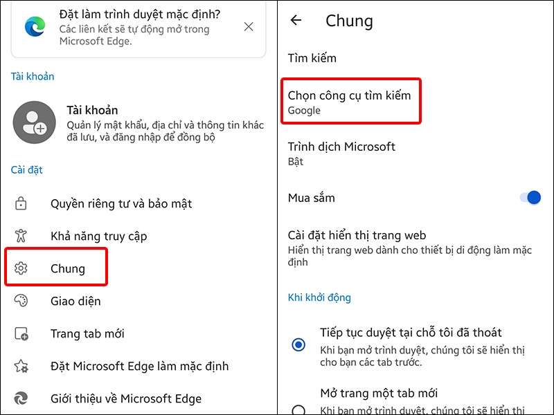 cách thay đổi công cụ tìm kiếm mặc định trên trên trình duyệt Microsoft Edge