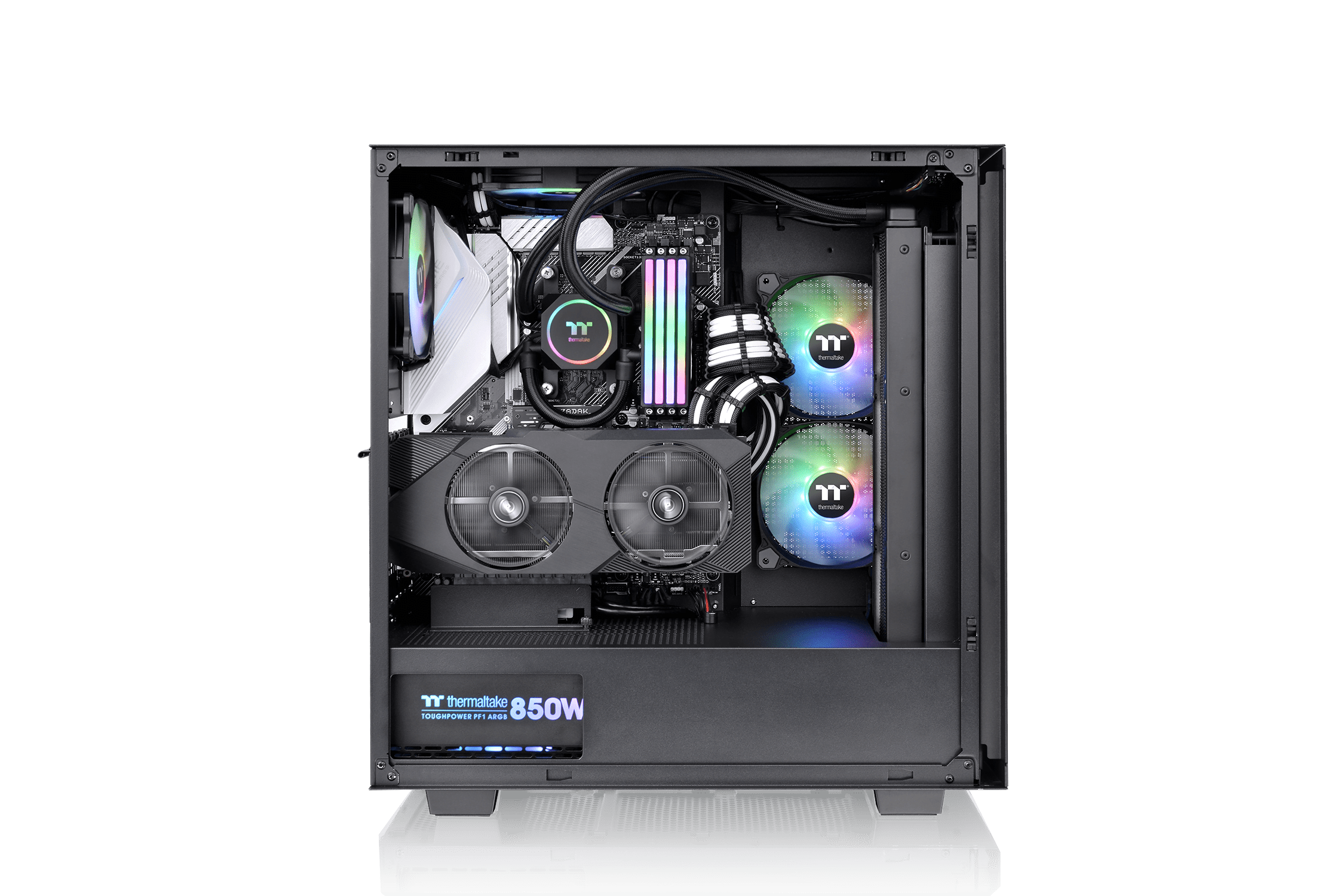 Thùng Máy Không Nguồn Thermaltake Divider 300 Tg Air Black