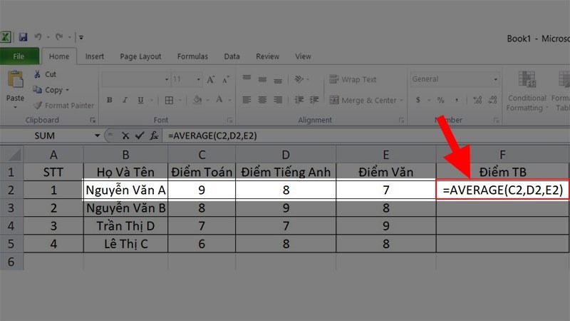 3 Cách tính trung bình trong Excel đơn giản, nhanh chóng