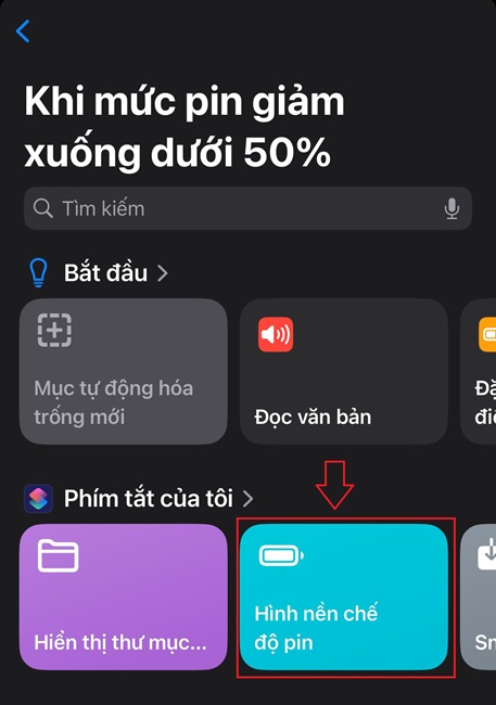 cách sử dụng phím tắt hình nền tự động thay đổi theo chế độ pin