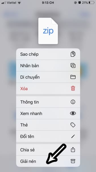 Cách giải nén file trên điện thoại iPhone