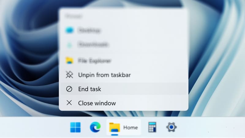 kích hoạt tính năng End Task trên thanh Taskbar