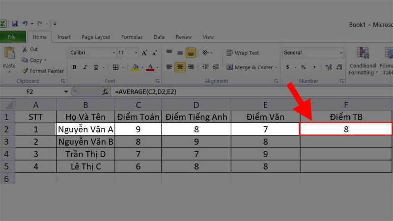 3 Cách tính trung bình trong Excel đơn giản, nhanh chóng