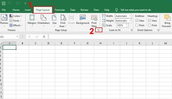 cách đánh số trang trong Excel