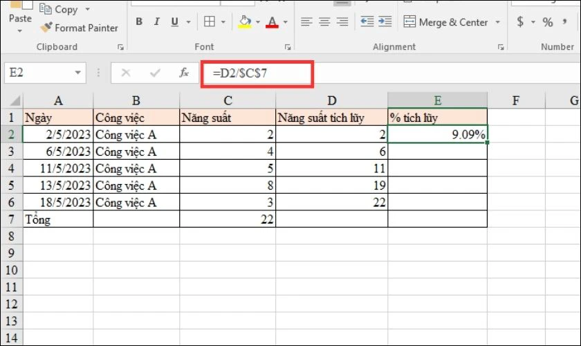 Cách kết hợp tính phần trăm với một số hàm trong Excel để tính toán